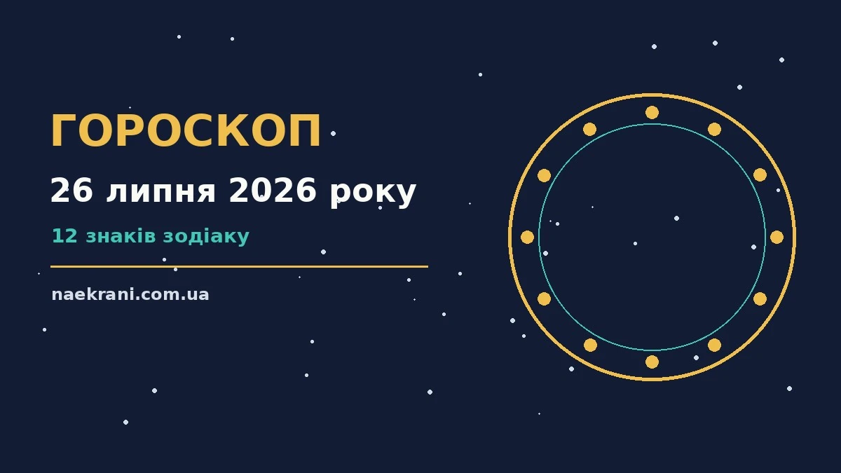 Недільний гороскоп на 26 липня 2026 року для дванадцяти знаків зодіаку