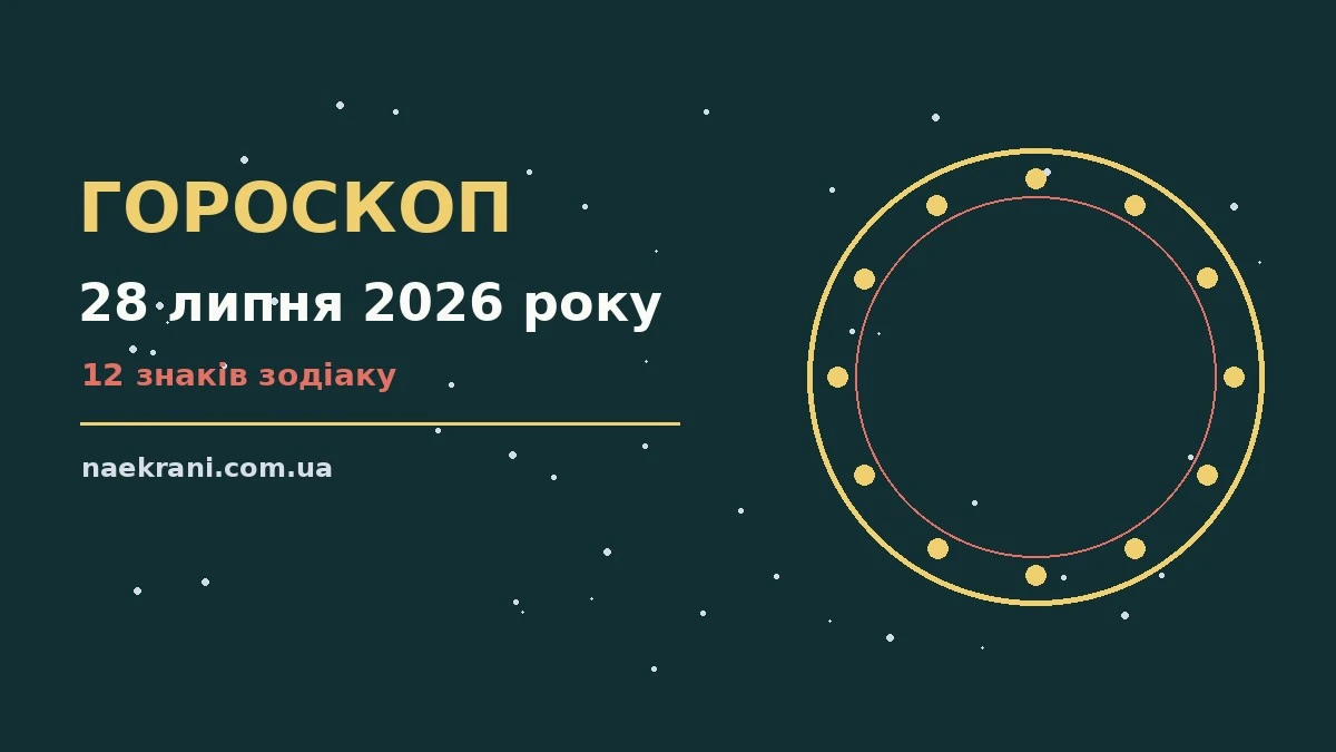 Зоряне небо над міською вечірньою панорамою, що символізує гороскоп на 28 липня 2026 року