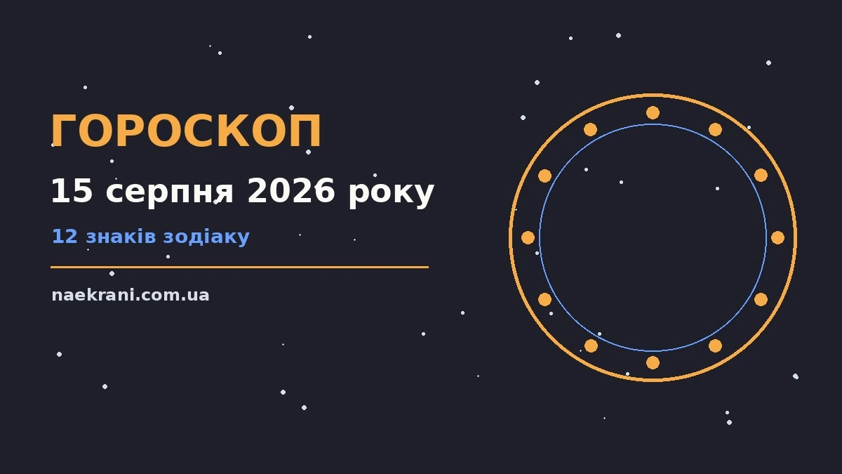 Зоряне небо у сузір’ях як символ щоденного гороскопу на 15 серпня 2026 року
