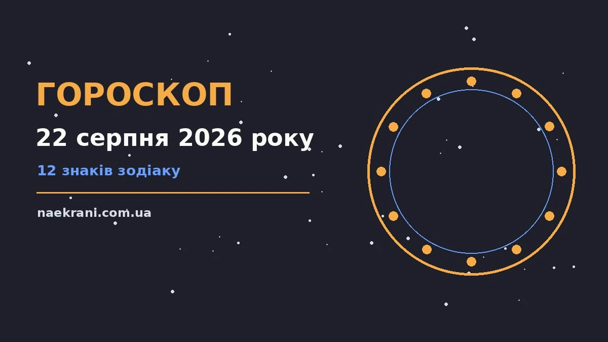 Зоряне небо над міською вечірньою панорамою як символ гороскопу на 22 серпня 2026 року